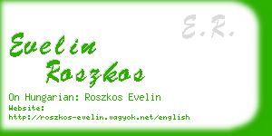 evelin roszkos business card